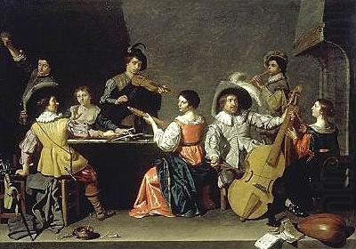 Jan van Bijlert Music society china oil painting image